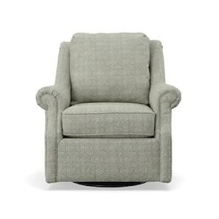 Traditional Swivel Glider with Setback Panel Arms